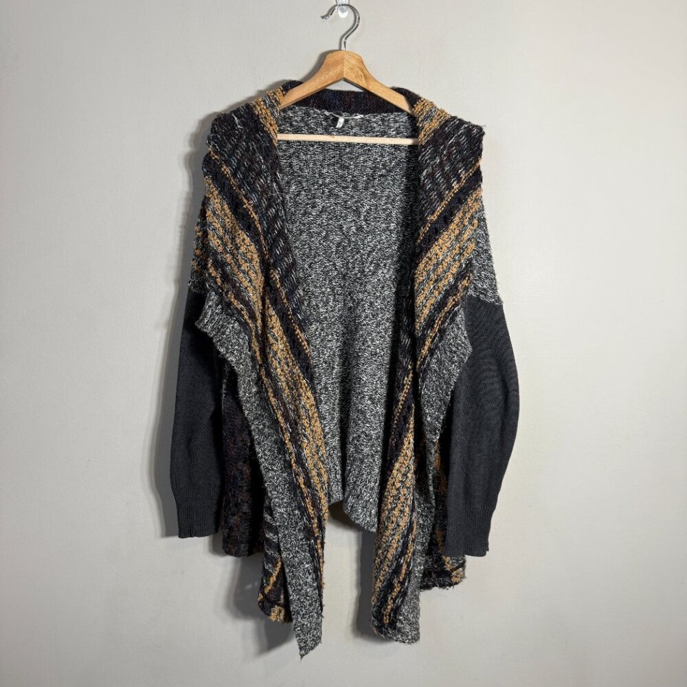 BKE Open Weave Knit Cardigan Sweater Women's Large Eclectic Grandpa Western Wool - Picture 3 of 15